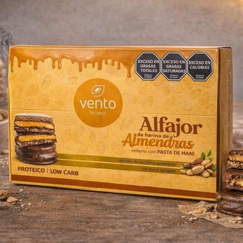 ALFAJOR PASTA DE MANÍ C/ H. ALMENDRA VENTO x 6u.